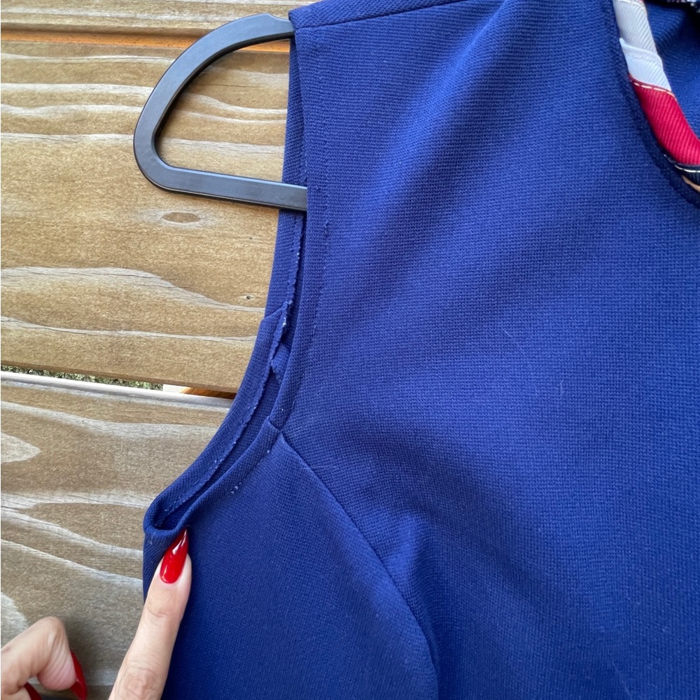 Right on! By Estivo navy blue jumpsuit true vintage 70s - Picture 13 of 14
